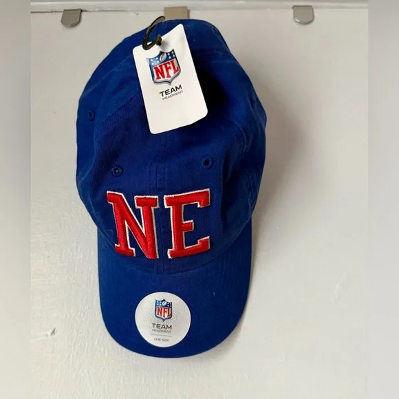 New England Patriots Hat NFL Football Cap Adjustable blue red - Picture 2 of 8